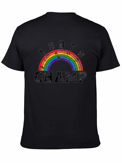 LGBTQ Champ Rainbow Graphic Tee - Pride Apparel