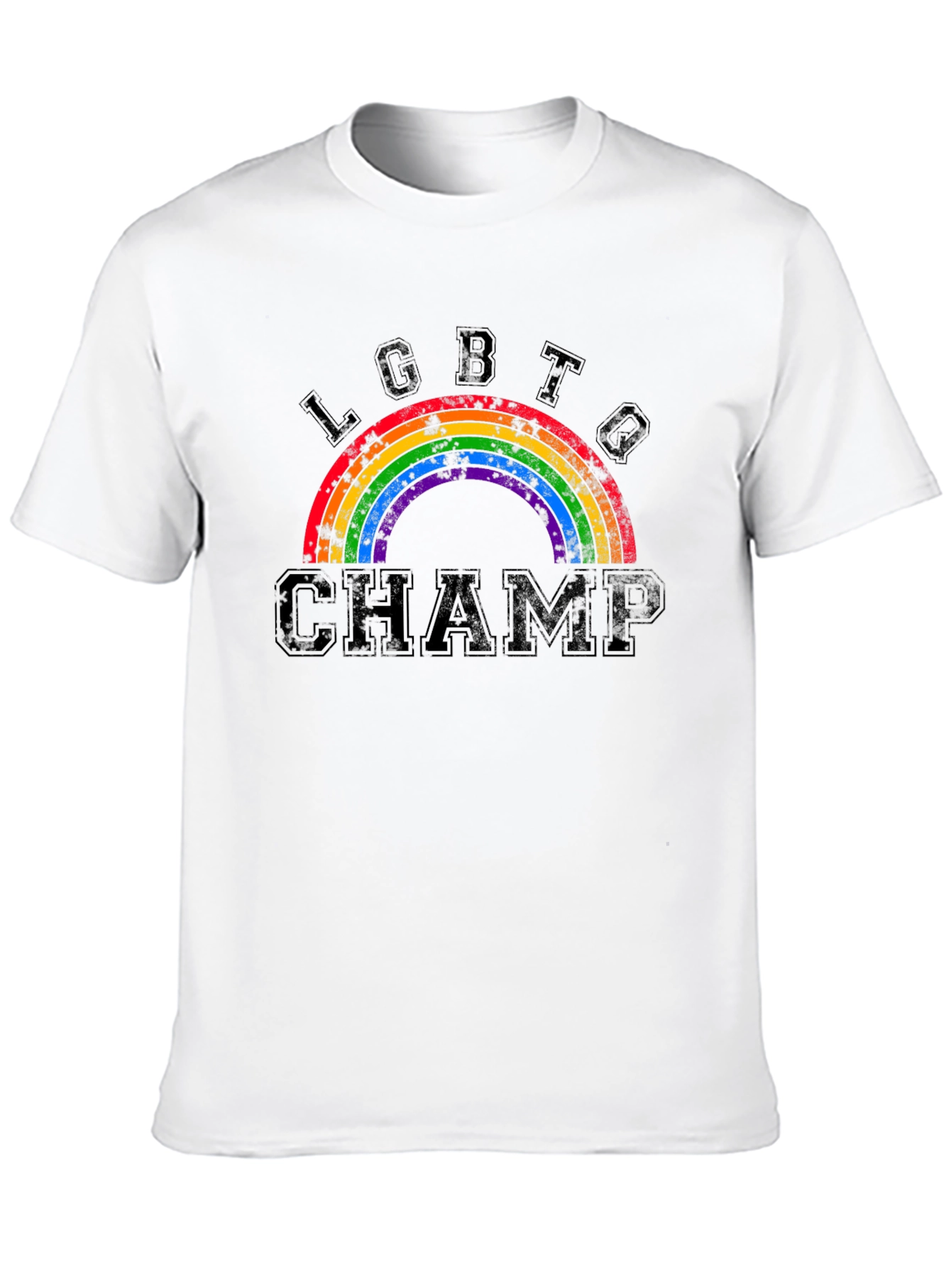 LGBTQ Champ Rainbow Graphic Tee - Pride Apparel