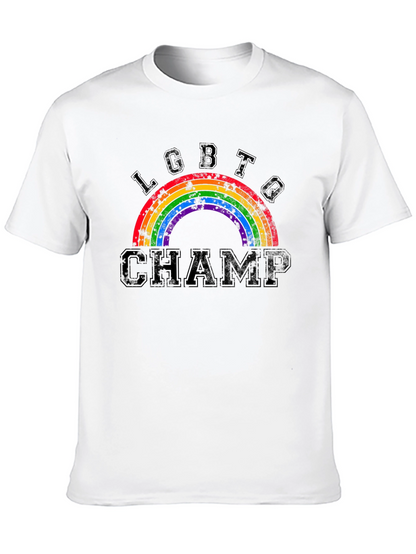 LGBTQ Champ Rainbow Graphic Tee - Pride Apparel