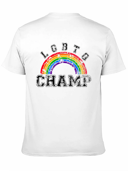 LGBTQ Champ Rainbow Graphic Tee - Pride Apparel