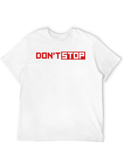 Dont Stop Red Graphic Black T-Shirt