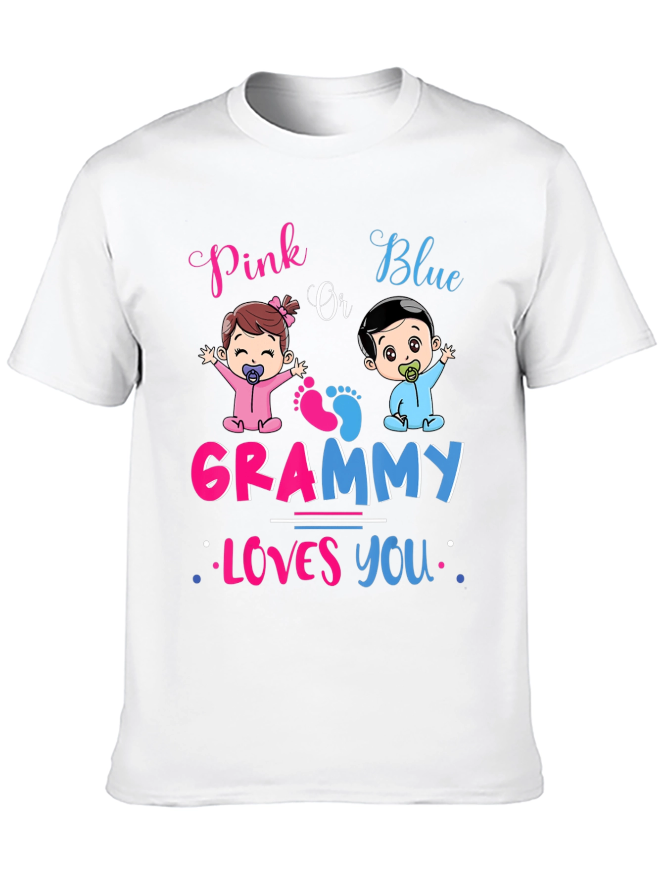 Pink Or Blue Grammy Loves You T-Shirt