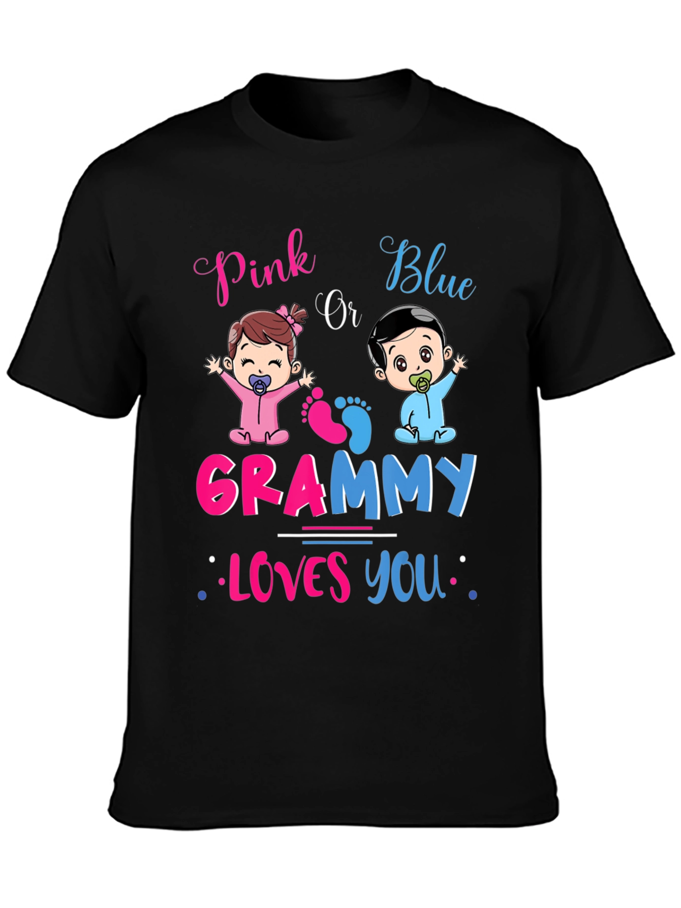Pink Or Blue Grammy Loves You T-Shirt