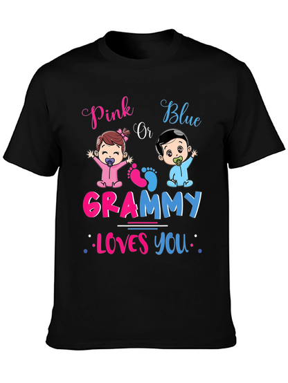 Pink Or Blue Grammy Loves You T-Shirt