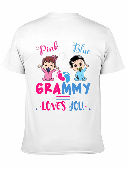 Pink Or Blue Grammy Loves You T-Shirt