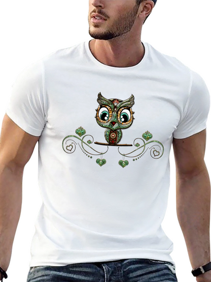 Owl Graphic Print T-Shirt - Unique Design