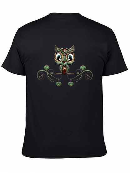 Owl Graphic Print T-Shirt - Unique Design