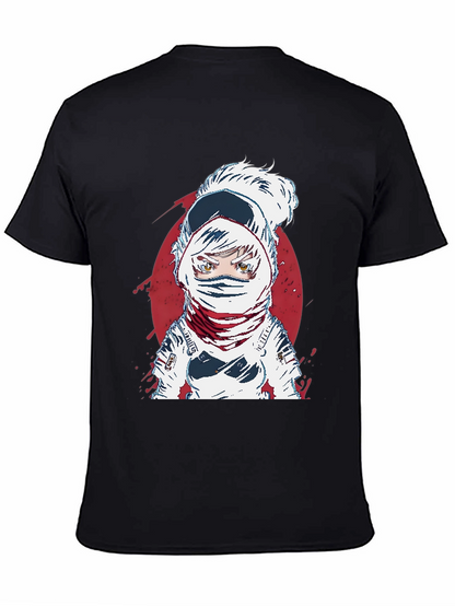 Astronaut Anime Graphic Tee - Cool Space Design