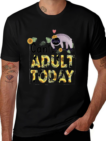 Cant Adult Today Sloth Graphic Tee