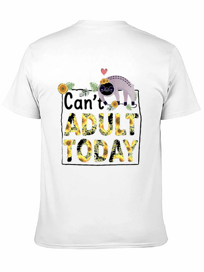 Cant Adult Today Sloth Graphic Tee