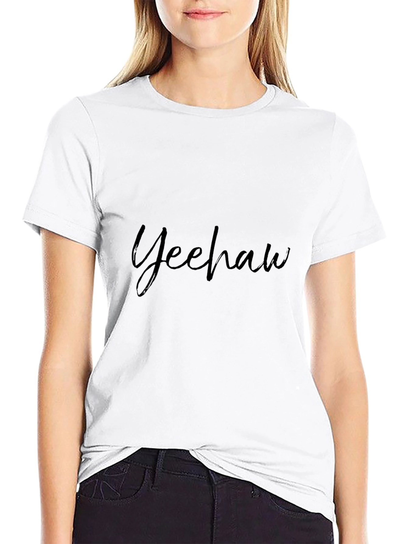 Yeehaw Graphic Print Black Tee