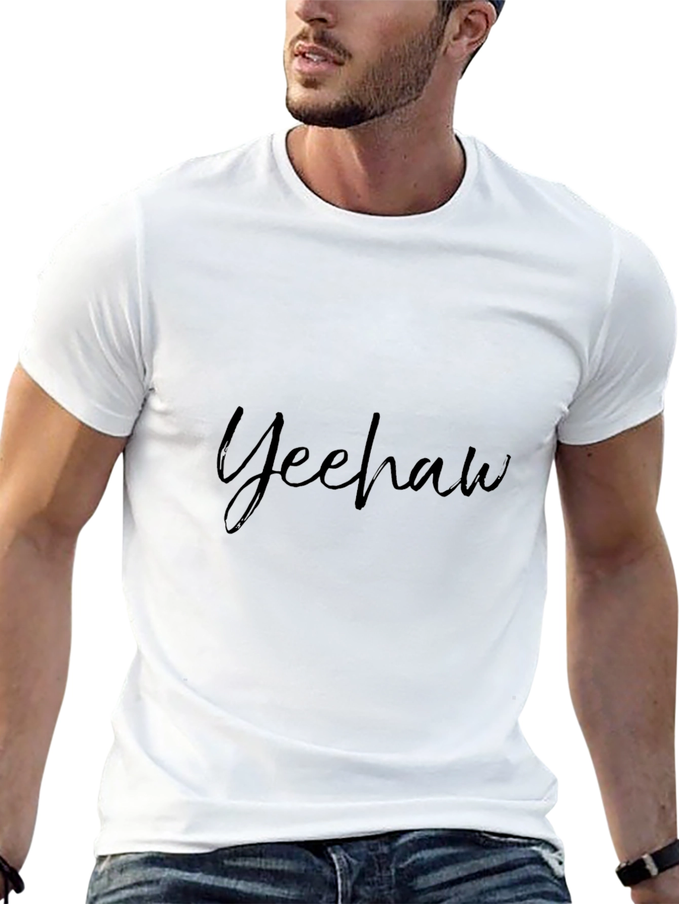 Yeehaw Graphic Print Black Tee