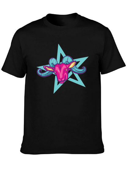 Goat Star Graphic Tee - Unisex Black T-Shirt