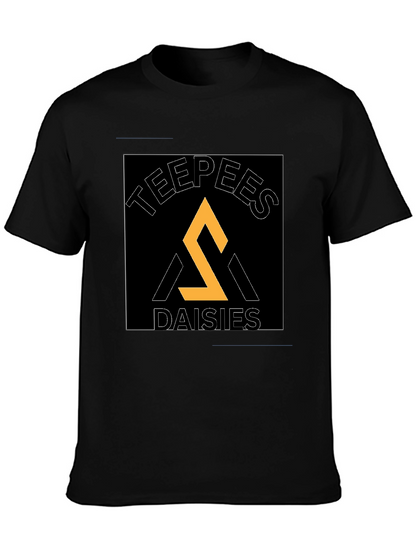 Teepees Daisies Black T-Shirt