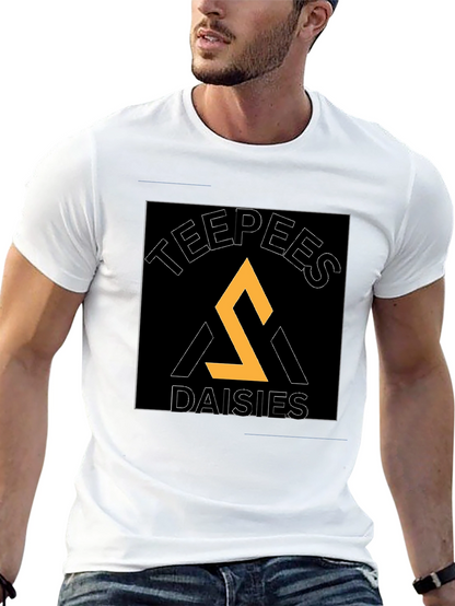 Teepees Daisies Black T-Shirt