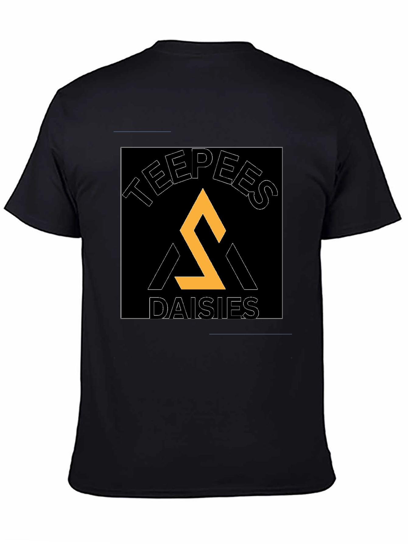 Teepees Daisies Black T-Shirt
