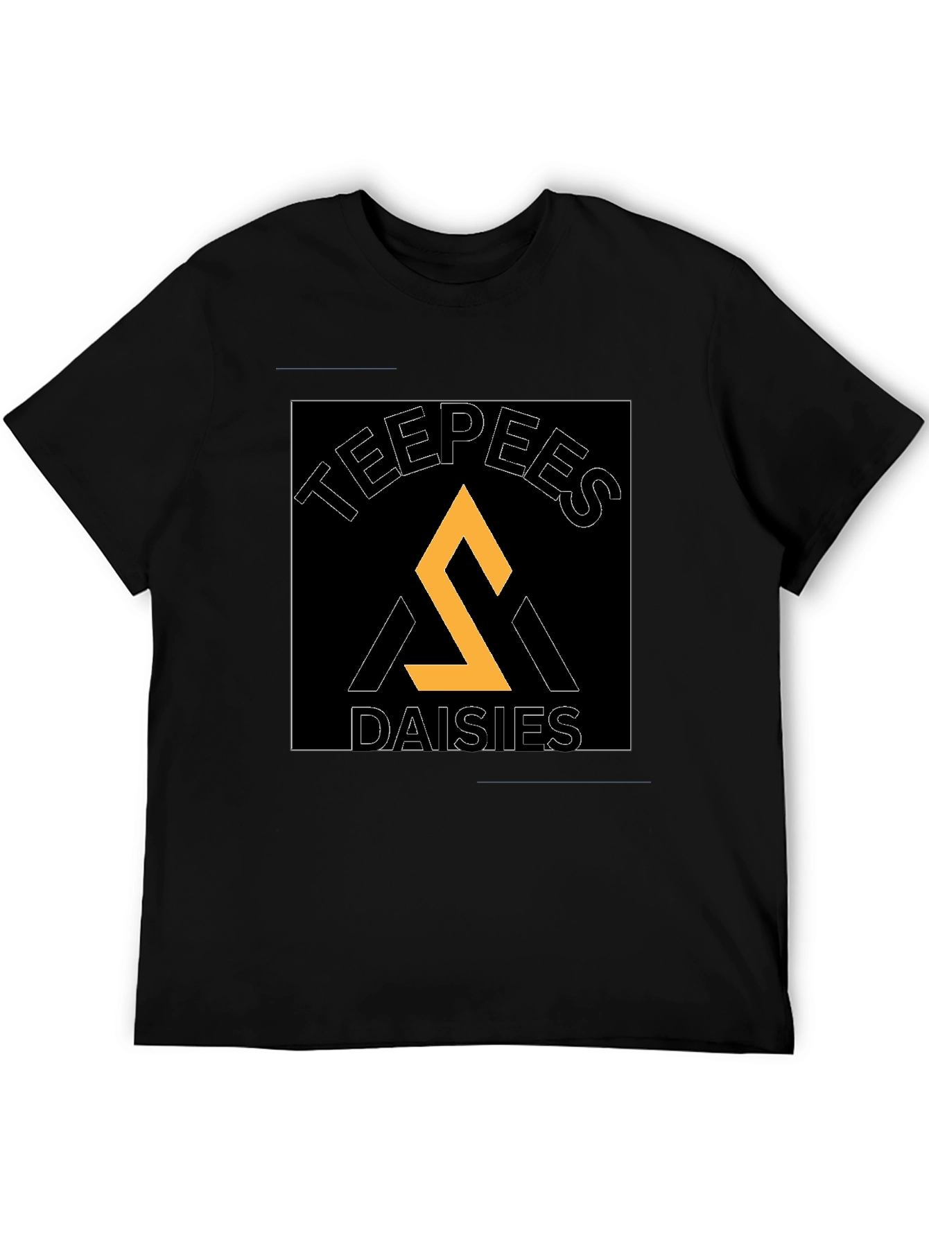 Teepees Daisies Black T-Shirt