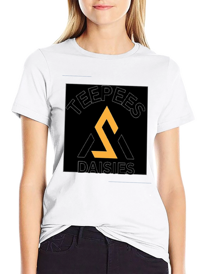 Teepees Daisies Black T-Shirt