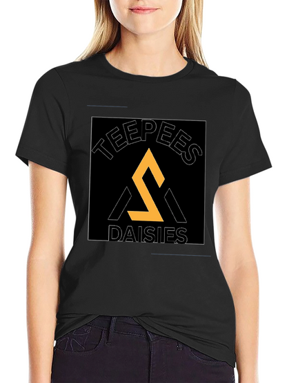 Teepees Daisies Black T-Shirt