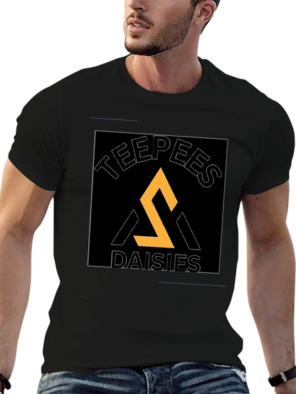 Teepees Daisies Black T-Shirt