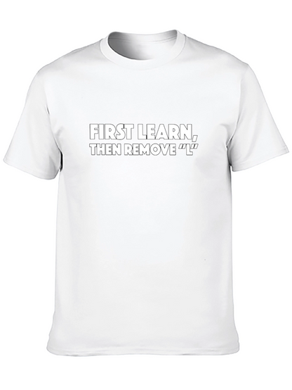 Learn Then Remove L Black Graphic T-Shirt