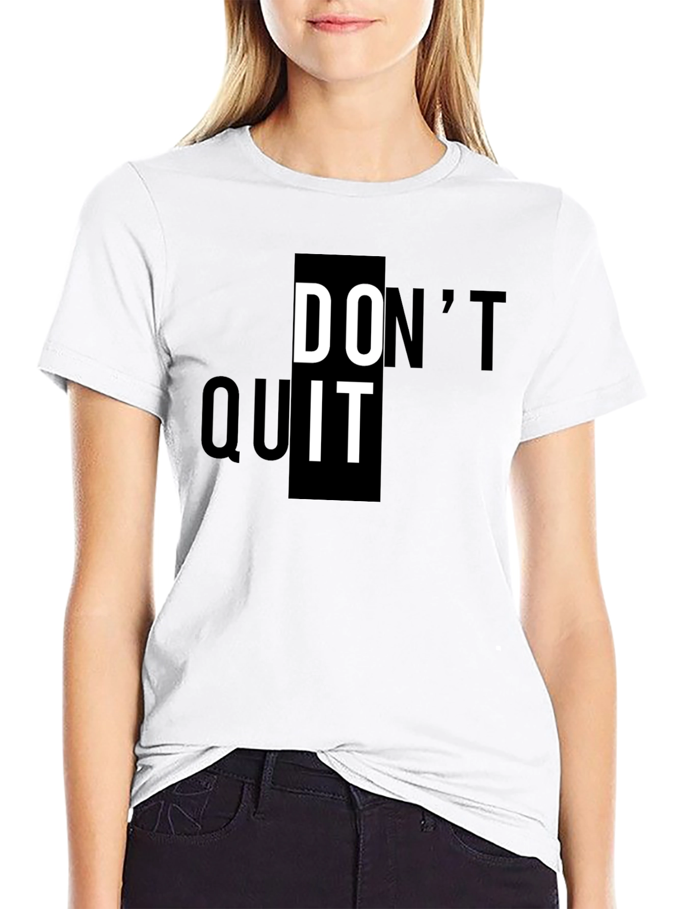 Motivational Dont Quit Black T-Shirt