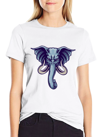 Elephant Graphic Print Mens Black T-Shirt