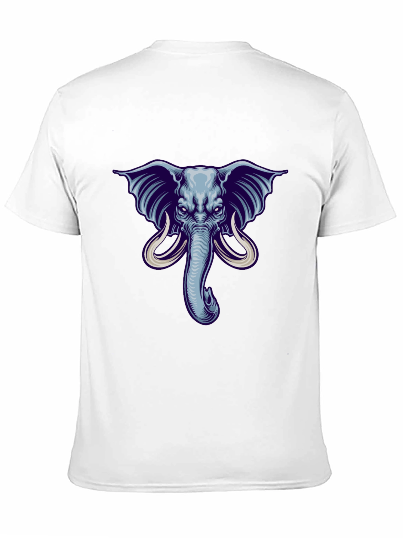 Elephant Graphic Print Mens Black T-Shirt