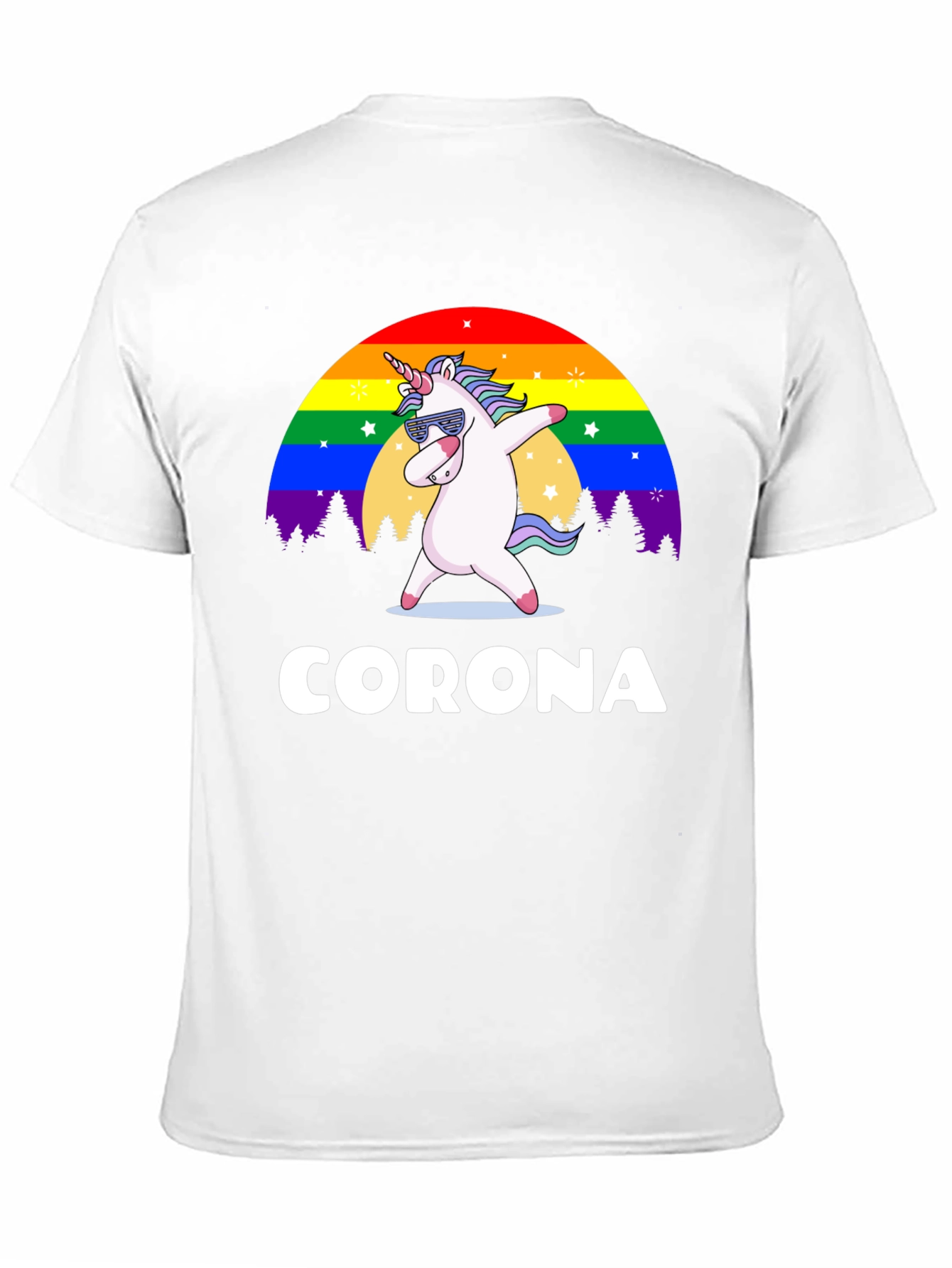 Unicorn Rainbow Corona T-Shirt