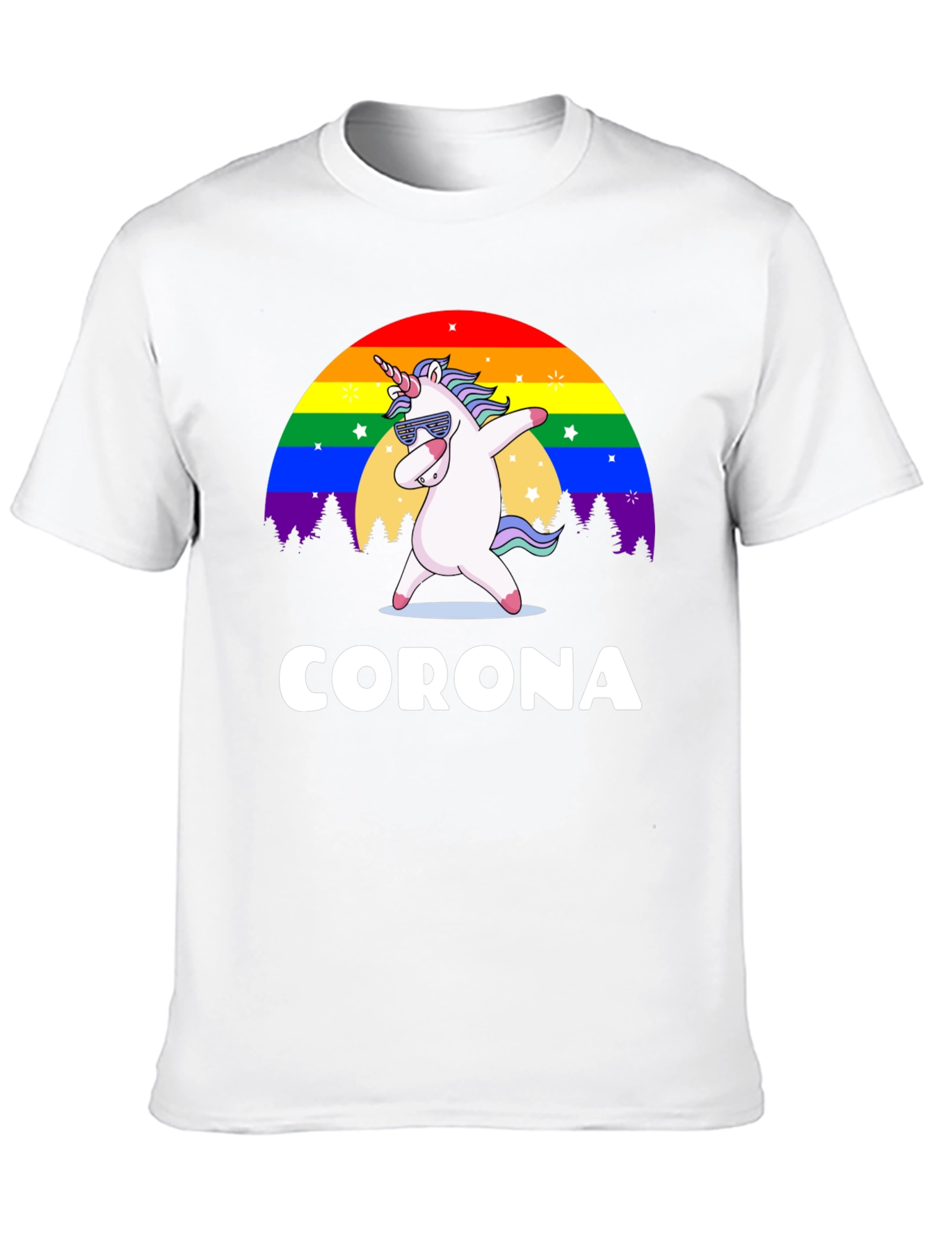 Unicorn Rainbow Corona T-Shirt