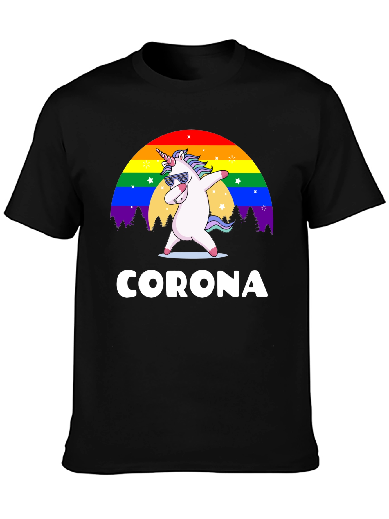 Unicorn Rainbow Corona T-Shirt