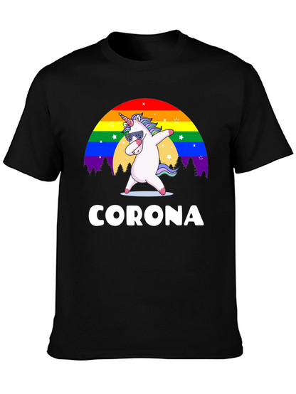 Unicorn Rainbow Corona T-Shirt