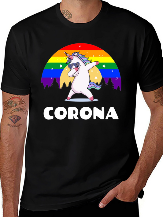 Unicorn Rainbow Corona T-Shirt