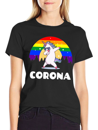 Unicorn Rainbow Corona T-Shirt