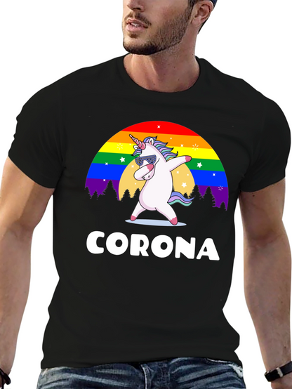 Unicorn Rainbow Corona T-Shirt