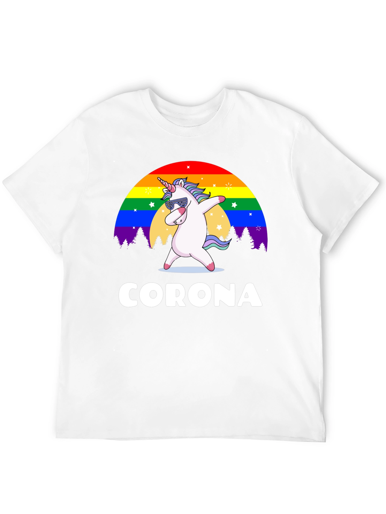 Unicorn Rainbow Corona T-Shirt