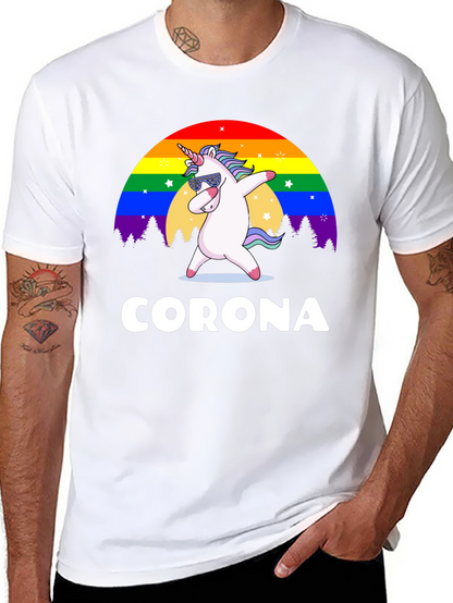 Unicorn Rainbow Corona T-Shirt