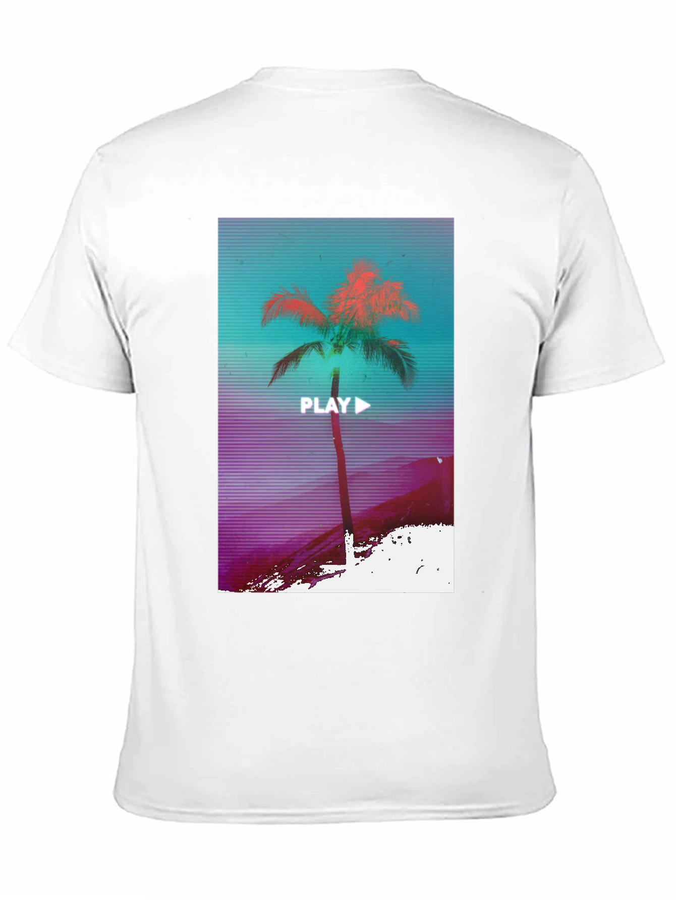 Retro Palm Graphic Tee - Vaporwave Style T-Shirt