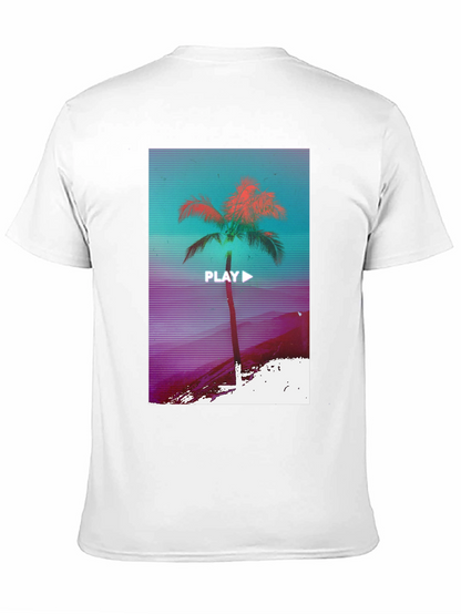 Retro Palm Graphic Tee - Vaporwave Style T-Shirt