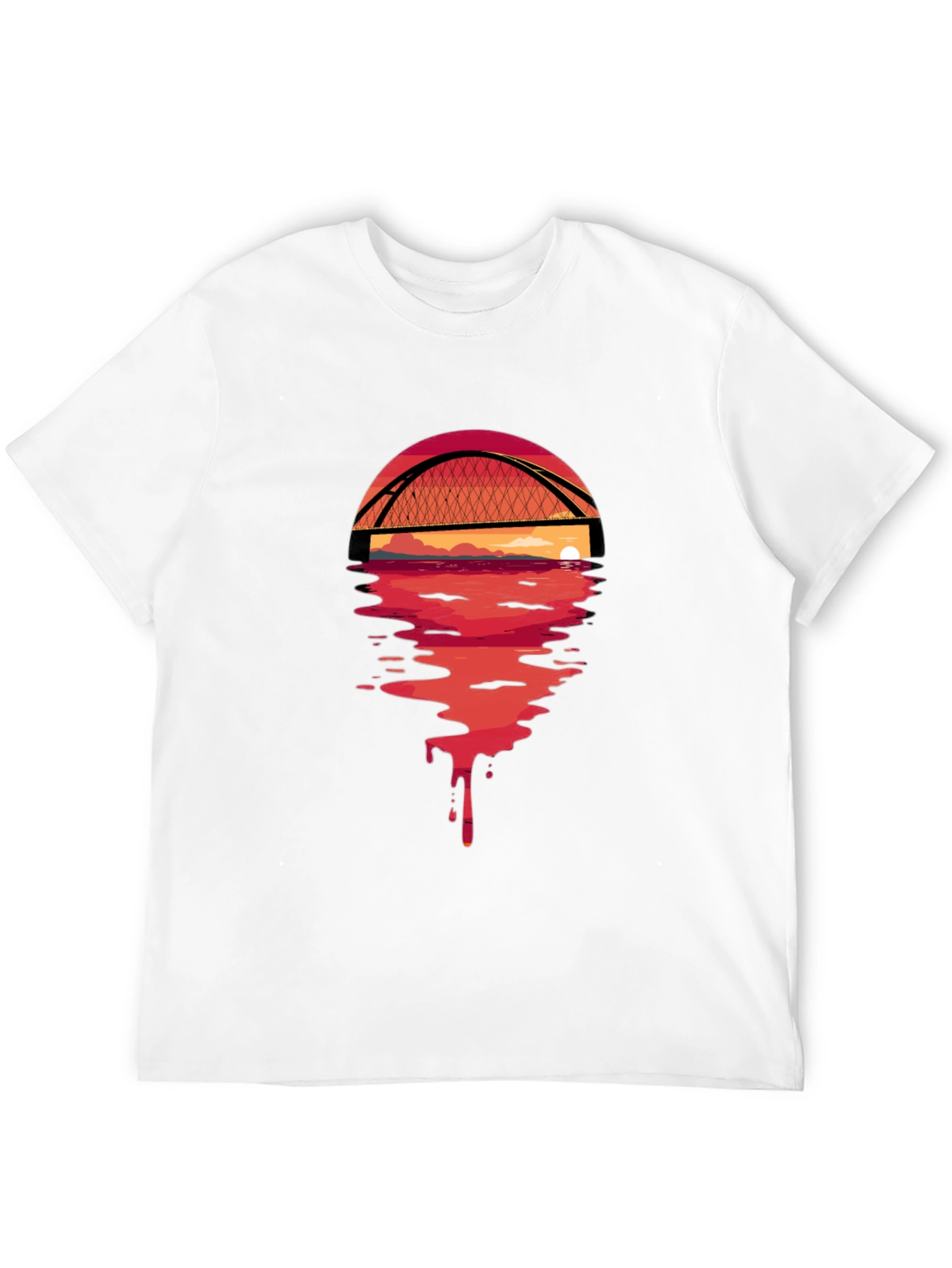 Sunset Bridge Graphic Tee - Black