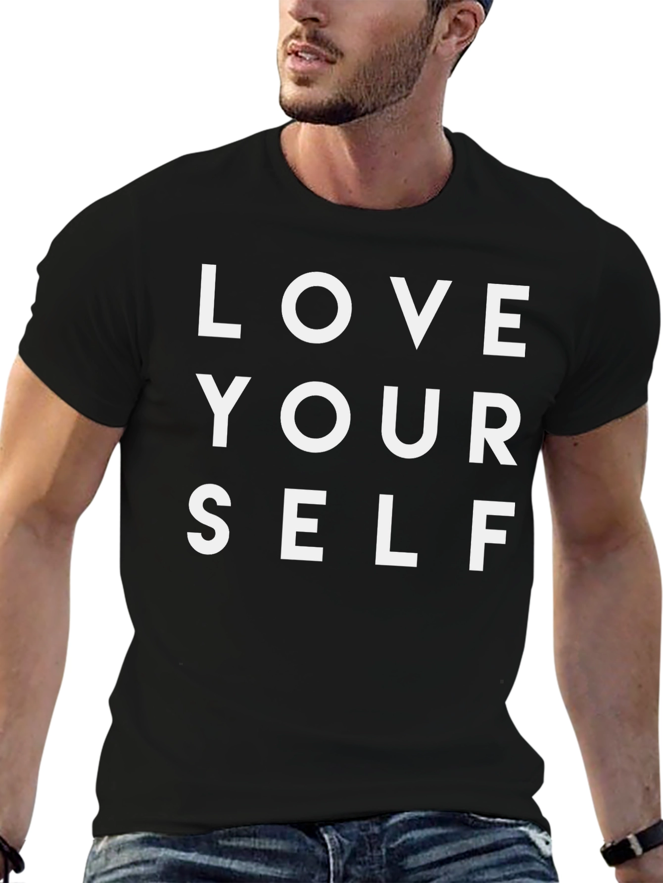 Love Yourself Black Graphic Tee