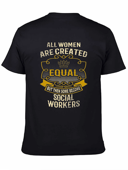 Social Worker Womens T-Shirt Equal Design