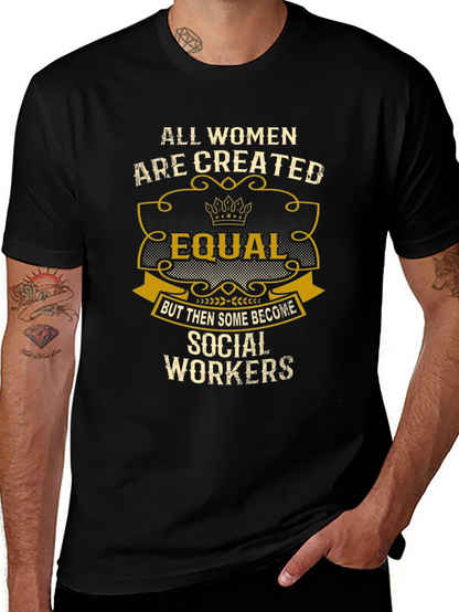 Social Worker Womens T-Shirt Equal Design