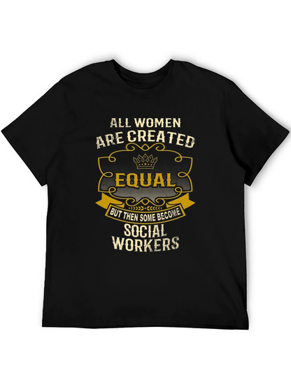 Social Worker Womens T-Shirt Equal Design