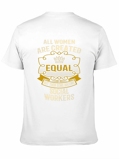 Social Worker Womens T-Shirt Equal Design