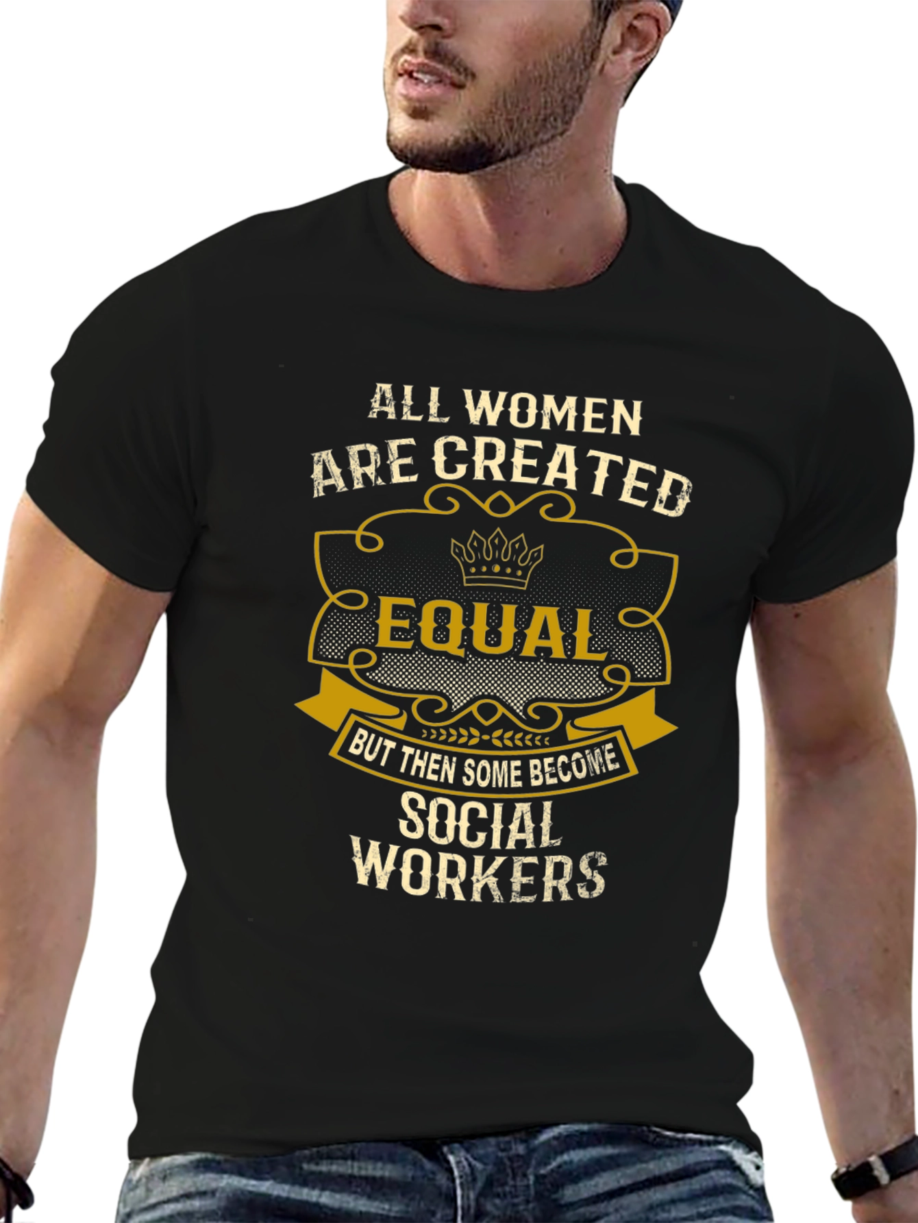 Social Worker Womens T-Shirt Equal Design