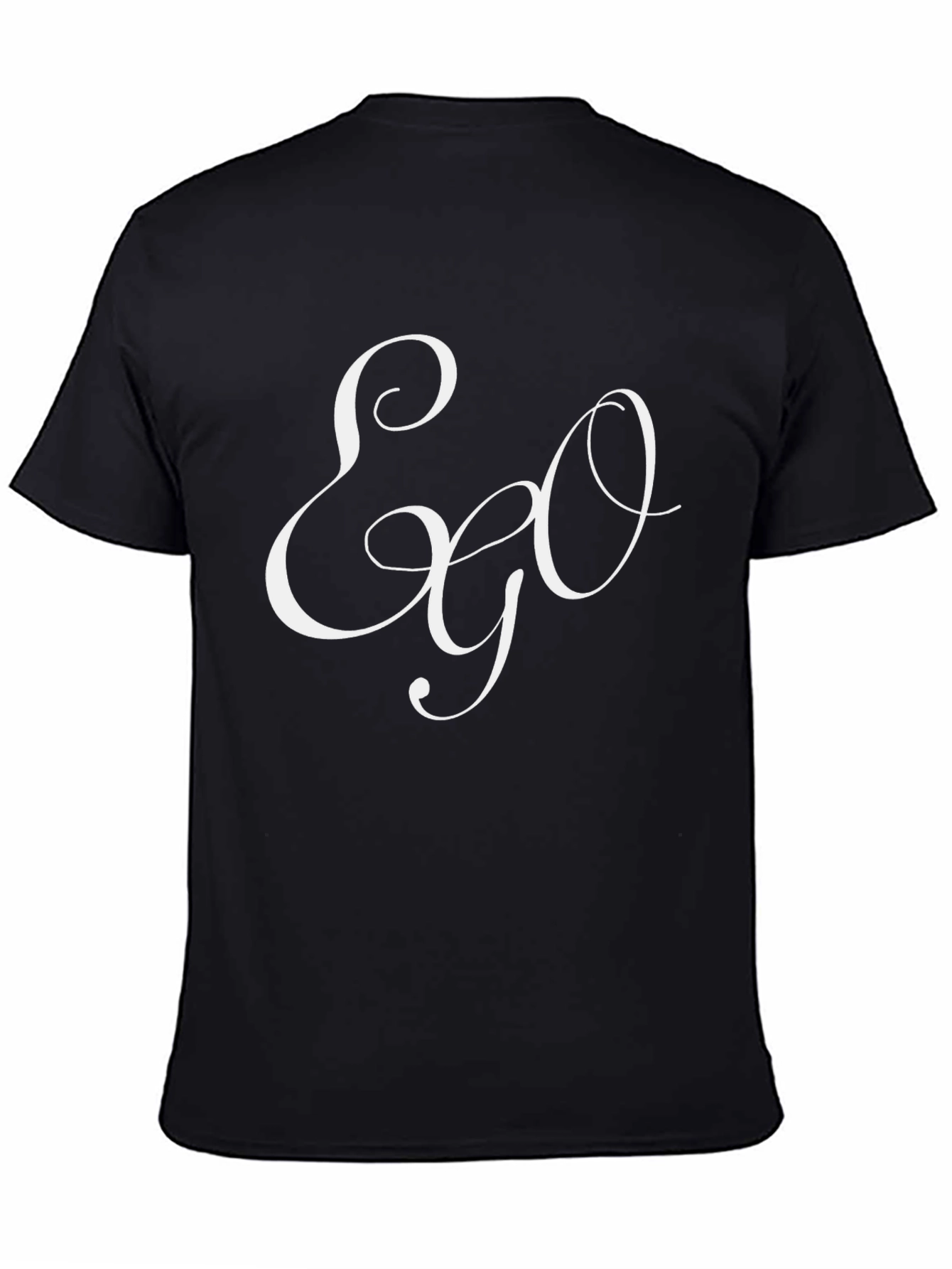 Ego Script Black T-Shirt - Stylish & Comfortable