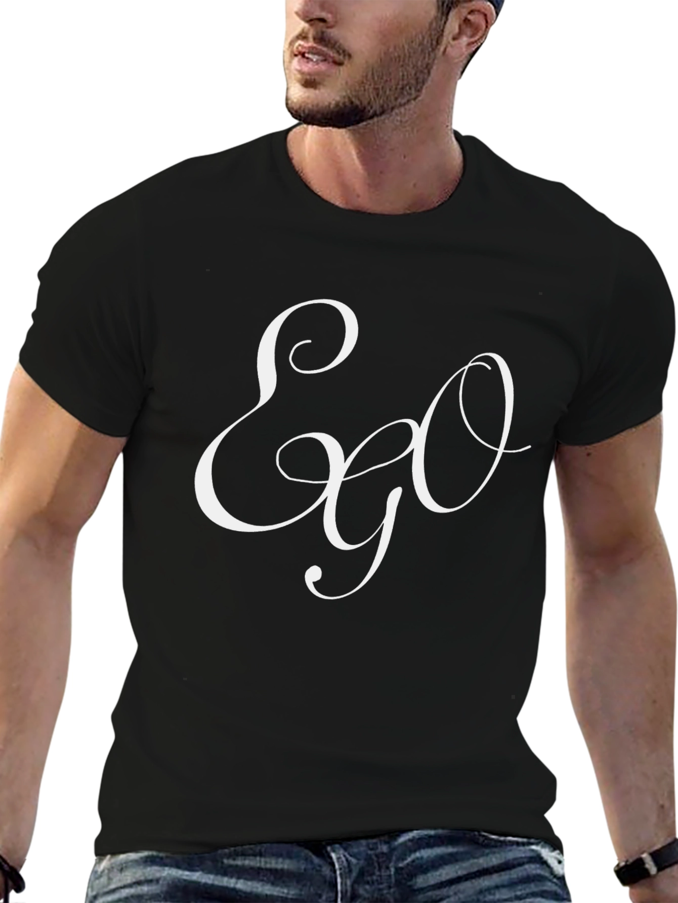 Ego Script Black T-Shirt - Stylish & Comfortable