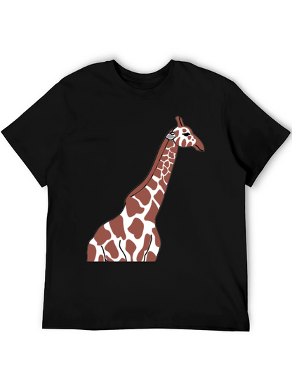 Giraffe Graphic Tee - Black Casual T-Shirt