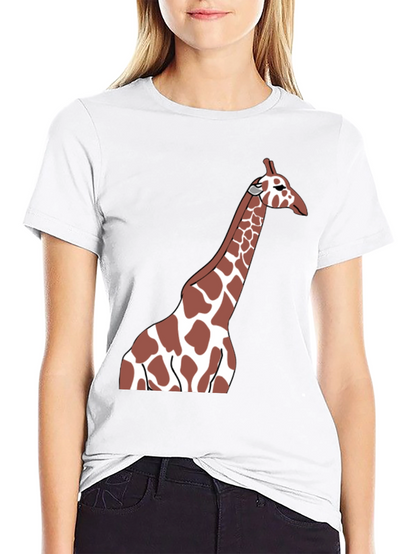Giraffe Graphic Tee - Black Casual T-Shirt